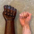 画像9: 【36cm】特大 ウッド フィグサイン ハンドサイン オブジェ■ビンテージ アンティーク レトロ アメリカ雑貨 拳 手 木製 木彫り アート