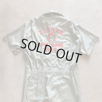 【42 W36】70s Walls フリーメイソン シュライン チェーン刺繍 半袖 オールインワン ツナギ■ビンテージ オールド アメリカ古着 秘密結社