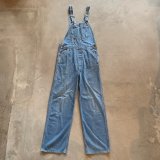 【W30】70s USA製 Lee デニム オーバーオール アイスブルー■ビンテージ オールド レトロ アメリカ古着 サロペット リー レディース