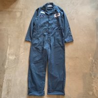 【46 W42】USA製 UNIVERSAL OVERALL コットン HBT オールインワン 青グレー■ビンテージ アメリカ古着 ワーク フォード ワッペン アメ車