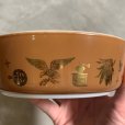 画像8: 【15.6cm】USA製 PYREX ミルクガラス キャセロール ペイント入り 茶色■ビンテージ アンティーク アメリカ雑貨 オールドパイレックス