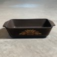 画像1: 【13.6cm×27.5cm×6.7cm】USA製 アンカーホッキング ベーキングパン 茶色■ビンテージ アンティーク アメリカ雑貨 器 ファイヤーキング (1)