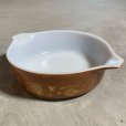 画像3: 【15.6cm】USA製 PYREX ミルクガラス キャセロール ペイント入り 茶色■ビンテージ アンティーク アメリカ雑貨 オールドパイレックス
