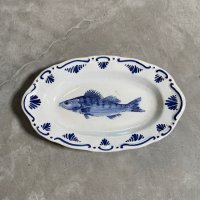 【14cm×23cm】オランダ製 ハンドペイント デルフト オーバルプレート 皿■ビンテージ アンティーク レトロ ヨーロッパ雑貨 ユーロ