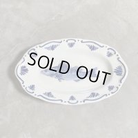 【14cm×23cm】オランダ製 ハンドペイント デルフト オーバルプレート 皿■ビンテージ アンティーク レトロ ヨーロッパ雑貨 ユーロ