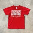 画像1: 【Kids】90s JERZEES オールコットン プリントTシャツ 赤■ビンテージ オールド アメリカ古着 子供服 キッズ アート (1)