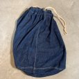 画像7: 【72cm×62cm】40s US ARMY NAVY デニム ランドリーバッグ インディゴ 濃紺■ビンテージ アメリカ古着 ミリタリー バラックバッグ Mo.2
