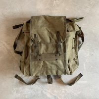 【45cm×45cm】イタリア軍 キャンバス地 バックパック リュック■ビンテージ オールド ヨーロッパ古着 ユーロミリタリー No.1