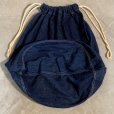 画像3: 【72cm×62cm】40s US ARMY NAVY デニム ランドリーバッグ インディゴ 濃紺■ビンテージ アメリカ古着 ミリタリー バラックバッグ Mo.2