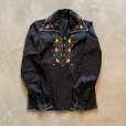 画像9: 【Ladies】UNKNOWN 刺繍入り プルオーバー 長袖シャツ ブラック 黒■ビンテージ レトロ ヨーロッパ古着 ユーロ レディース フォークロア