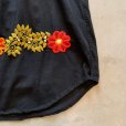 画像6: 【Ladies】コットン 刺繍ワンピース チュニック ブラック 黒■ビンテージ レトロ アメリカ古着 花柄 レディース フォークロア メキシコ