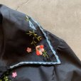 画像4: 【Ladies】UNKNOWN 刺繍入り プルオーバー 長袖シャツ ブラック 黒■ビンテージ レトロ ヨーロッパ古着 ユーロ レディース フォークロア