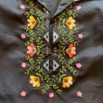画像5: 【Ladies】UNKNOWN 刺繍入り プルオーバー 長袖シャツ ブラック 黒■ビンテージ レトロ ヨーロッパ古着 ユーロ レディース フォークロア