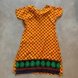 画像1: 【Ladies】UNKNOWN エスニック ワンピース ドット 黄色 刺繍■ビンテージ レトロ アメリカ古着 レディース アジアン クルタ インド (1)