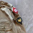 画像3: 【S/M】50s 米軍実物 マチ付き チノクロス 長袖シャツ カーキ■ビンテージ オールド アメリカ古着 ミリタリー US ARMY ワッペン付き