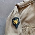 画像4: 【S/M】50s 米軍実物 マチ付き チノクロス 長袖シャツ カーキ■ビンテージ オールド アメリカ古着 ミリタリー US ARMY ワッペン付き