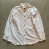 【L(XL/XXL相当)】Levi's 長袖シャツ ホワイト 白無地■オールド アメリカ古着 リーバイス 赤タブ 白シャツ ビッグサイズ