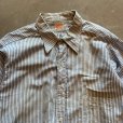 画像2: 【M】50s-60s UTICA マチ付き 長袖シャツ 青白ストライプ■ビンテージ オールド レトロ アメリカ古着 オールコットン