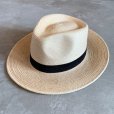 画像1: 【58cm】グアテマラ製 Handwoven 中折れ 麦わら帽子 ハット■ビンテージ オールド レトロ アメリカ古着 手編み (1)