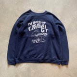 【M/L】80s-90s Hanes CAMEL キャメル プリントスウェット ネイビー■ビンテージ アメリカ古着 レーシング ラグラン トレーナー