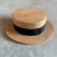 画像2: 【55cm】JAPAN VINTAGE「NEW STYLE」カンカン帽■ビンテージ アンティーク オールド 大正 昭和レトロ 古着 麦わら帽子 ハット