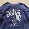 画像2: 【M/L】80s-90s Hanes CAMEL キャメル プリントスウェット ネイビー■ビンテージ アメリカ古着 レーシング ラグラン トレーナー
