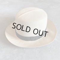 【57cm】JAPAN VINTAGE「BEST GRASS」パナマハット■ビンテージ アンティーク オールド 大正 昭和レトロ 古着 麦わら帽子