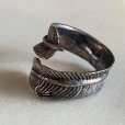 画像2: 【13号-14号】925刻印 フェザー シルバーリング■ビンテージ アンティーク 指輪 アクセサリー インディアンジュエリー 羽根