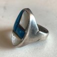 画像3: 【18号】インレイ シルバーリング■ビンテージ アンティーク 指輪 アクセサリー インディアンジュエリー ターコイズ ズニ族 ナバホ