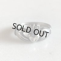 【11号】STERLING刻印 クラダリング シルバーリング■ビンテージ アンティーク 指輪 アクセサリー アイルランド ケルト ピンキー