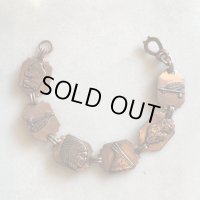 【19.0cm】ネイティブアメリカン 銅製 ブレスレット■ビンテージ アンティーク アクセサリー インディアンジュエリー COPPER刻印