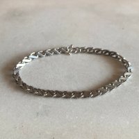 【18.4cm】UNKNOWN チェーン シルバーブレスレット■ビンテージ アンティーク アクセサリー レトロ 喜平 925