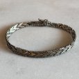 画像1: 【19.8cm】ITALY刻印 ロック式 シルバーブレスレット■ビンテージ アンティーク アクセサリー レトロ イタリア製 925刻印 (1)