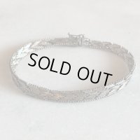 【19.8cm】ITALY刻印 ロック式 シルバーブレスレット■ビンテージ アンティーク アクセサリー レトロ イタリア製 925刻印