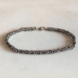 画像1: 【19.5cm】925刻印 ビザンチンチェーン シルバーブレスレット■ビンテージ アンティーク アクセサリー レトロ ヨーロッパ (1)