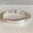 画像1: 【19.8cm】925刻印 IDブレス シルバーブレスレット■ビンテージ アンティーク アクセサリー レトロ チェーンブレス (1)
