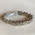 画像1: 【16.0cm】メキシコ製 925刻印 ハートモチーフ シルバーブレスレット■ビンテージ アンティーク アクセサリー レトロ レディース (1)