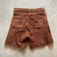 画像6: 【W27-W28】UNKNOWN カットオフ ディアスキン ショートパンツ 茶■ビンテージ アメリカ古着 レディース ショーツ レザーパンツ 革パン