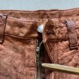 画像3: 【W27-W28】UNKNOWN カットオフ ディアスキン ショートパンツ 茶■ビンテージ アメリカ古着 レディース ショーツ レザーパンツ 革パン