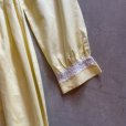 画像4: 【Ladies】70s USA製 Suzy Star 長袖ロングワンピース イエロー 薄黄色■ビンテージ レトロ アメリカ古着 レディース レース