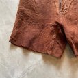 画像4: 【W27-W28】UNKNOWN カットオフ ディアスキン ショートパンツ 茶■ビンテージ アメリカ古着 レディース ショーツ レザーパンツ 革パン