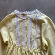 画像2: 【Ladies】70s USA製 Suzy Star 長袖ロングワンピース イエロー 薄黄色■ビンテージ レトロ アメリカ古着 レディース レース