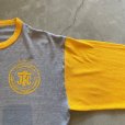 画像4: 【Ladies】80s USA製 T-PLUS ヘンリーネックTシャツ 黄色×グレー■ビンテージ オールド アメリカ古着 レディース シングルステッチ