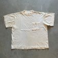 画像1: 【Ladies】80s UNKNOWN オールコットン モックネック ポケットTシャツ 生成り■ビンテージ アメリカ古着 レディース シングルステッチ (1)
