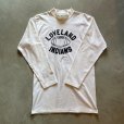 画像1: 【XL】USA製 80s RUSSELL ナイロン×コットン フットボールTシャツ 白■ビンテージ アメリカ古着 ビッグサイズ モックネック ラッセル (1)
