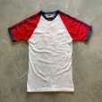 画像4: 【Ladies】80s Knit Classic バックプリント ラグランTシャツ 白赤■ビンテージ オールド アメリカ古着 レディース シングルステッチ