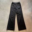 画像1: 【W25】70s USA製 ACTIII ポリエステル フレアパンツ ブラック 黒■ビンテージ オールド レトロ アメリカ古着 レディース (1)