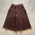 画像5: 【W26】70s UNKNOWN パイル地 キュロット ショートパンツ ブラウン 茶色■ビンテージ オールド アメリカ古着 レディース ショーツ (5)