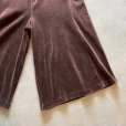 画像2: 【W26】70s UNKNOWN パイル地 キュロット ショートパンツ ブラウン 茶色■ビンテージ オールド アメリカ古着 レディース ショーツ (2)