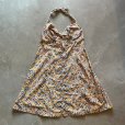 画像6: 【Ladies】70s Caron ホルターネック キャミソール 黄色 花柄■ビンテージ レトロ アメリカ古着 レディース ワンピース コットン